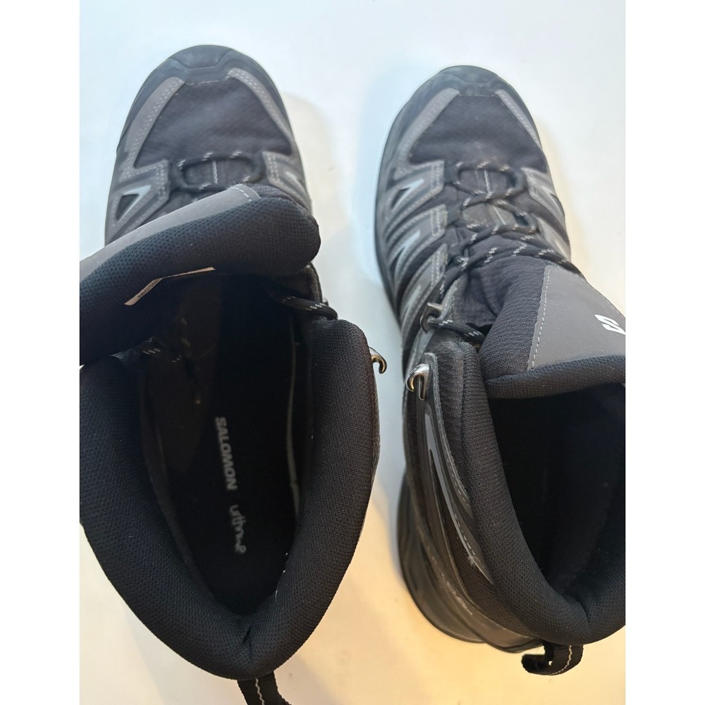 Salomon Men's X Ultra Pioneer Mid Waterproof Hiking Shoes | Gray/Black | Size 12 - Picture 4 of 11